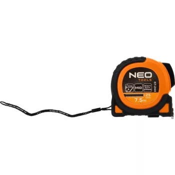   MÉRŐSZALAG 7,5M/25MM ERŐS.MÁGN.AUTOS.+RÖ NEO TOOLS FEKETE