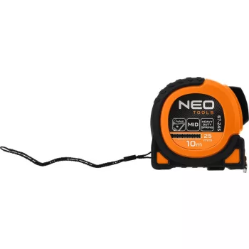   MÉRŐSZALAG 10M/25MM ERŐS.MÁGN.AUTOS.+RÖ NEO TOOLS FEKETE