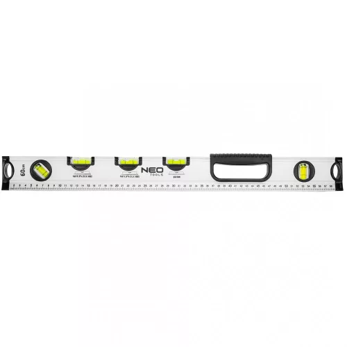 VÍZMÉRTÉK 60CM 5LIBELL. 2FOGANTYÚS SPEC. NEO TOOLS