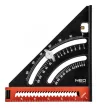 DERÉKSZÖG 183 MM ALU SZÖGVONALZÓ KIEGÉSZÍTŐ VONALZÓVAL FEKETE NEO TOOLS