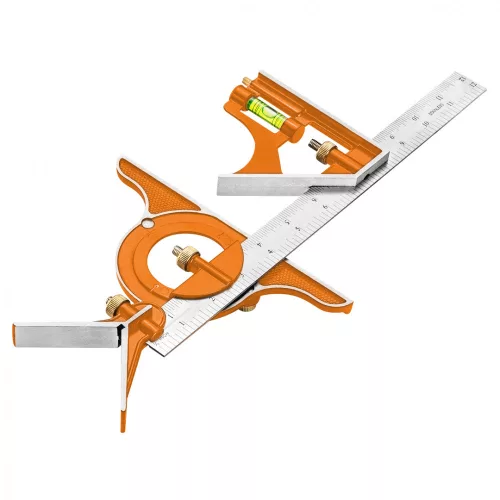 SZÖGMÉRŐ 300 MM DERÉKSZÖG ÉS VONALZÓ 2 FEJ PROFI NEO TOOLS