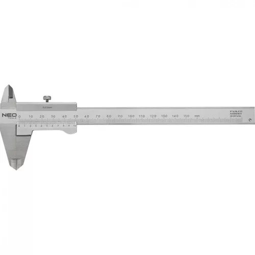 TOLÓMÉRŐ 150 MM ±0,02 DIN862 ROZSDAMENTES ACÉL NEO TOOLS