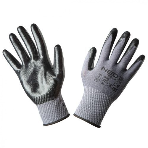 VÉDŐKESZTYŰ   NITRILES   NYLON   10" NEO TOOLS