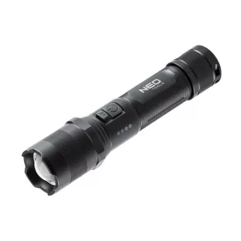 ZSEBLÁMPA 1000LUM LED 10W  USB TÖLTHETŐ  NEO TOOLS